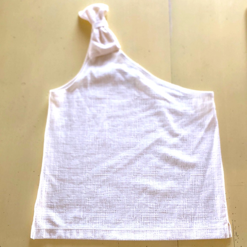 JCrew factory. One shoulder top. Cream. Small